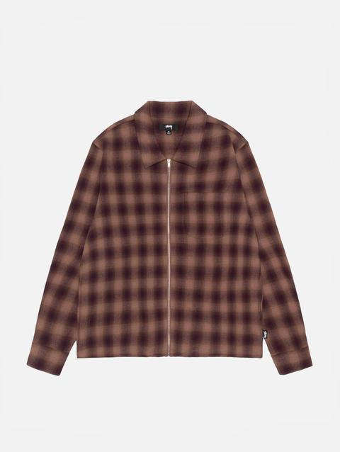 Stussy ZIP SHIRT TWISTED YARN PLAID