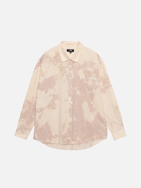 Stussy CLASSIC LS SHIRT BLEACHED POPLIN