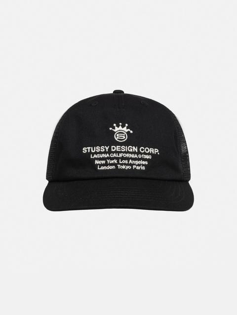 Stussy LOW PROFILE DESIGN CORP TRUCKER SNAPBACK