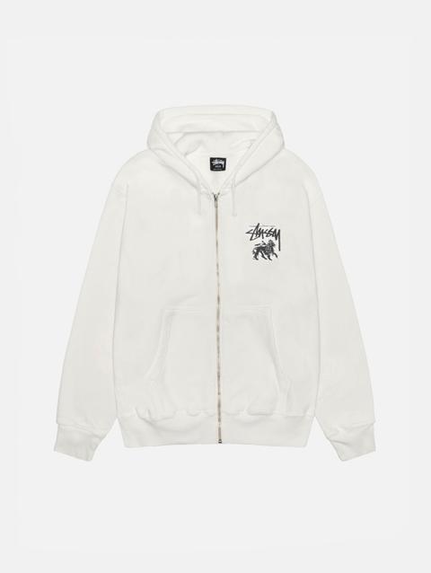 Stussy RASTA LION ZIP HOODIE PIGMENT DYED