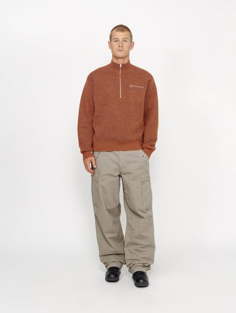 Stussy HALF ZIP MOCK NECK SWEATER