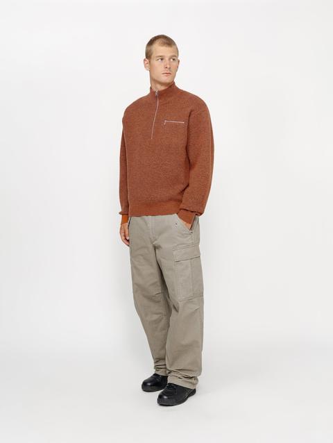 Stussy HALF ZIP MOCK NECK SWEATER