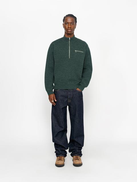 Stussy HALF ZIP MOCK NECK SWEATER