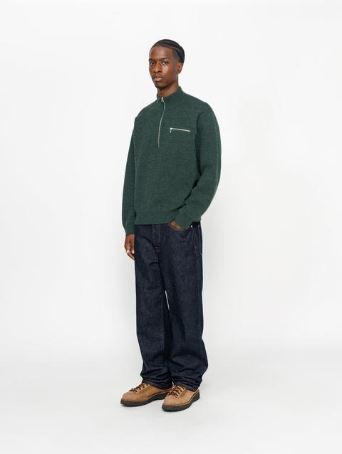 Stussy HALF ZIP MOCK NECK SWEATER