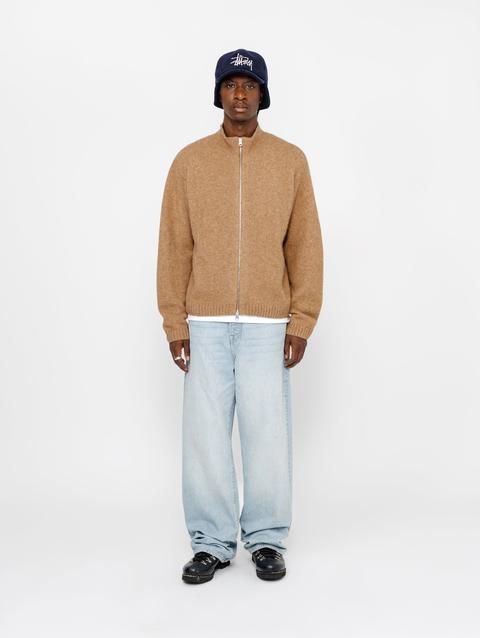 Stussy FULL ZIP BRUSHED MERINO SWEATER