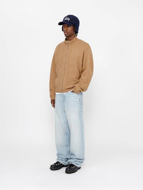 Stussy FULL ZIP BRUSHED MERINO SWEATER