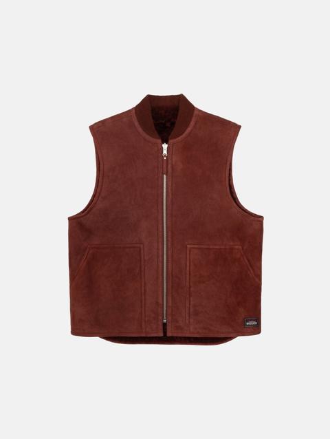 Stussy REVERSIBLE SHEARLING WORKGEAR VEST