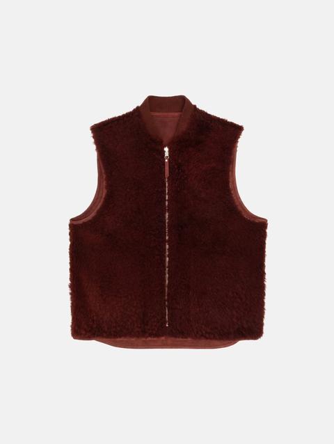 Stussy REVERSIBLE SHEARLING WORKGEAR VEST