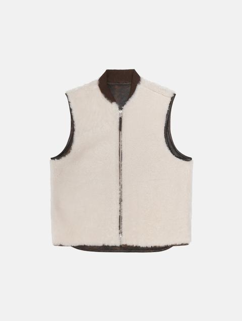 Stussy REVERSIBLE SHEARLING WORKGEAR VEST