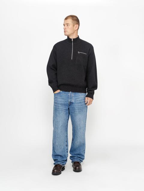 Stussy HALF ZIP MOCK NECK SWEATER